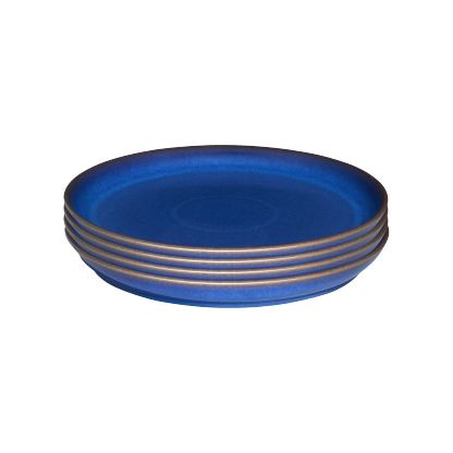 Imperial Blue Coupe Dinner Plates - Set Of 4