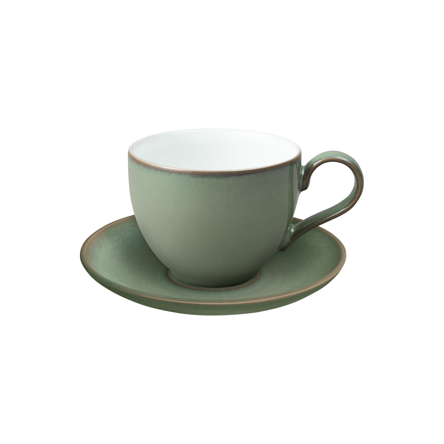 Regency Green Teacup and Saucer Set