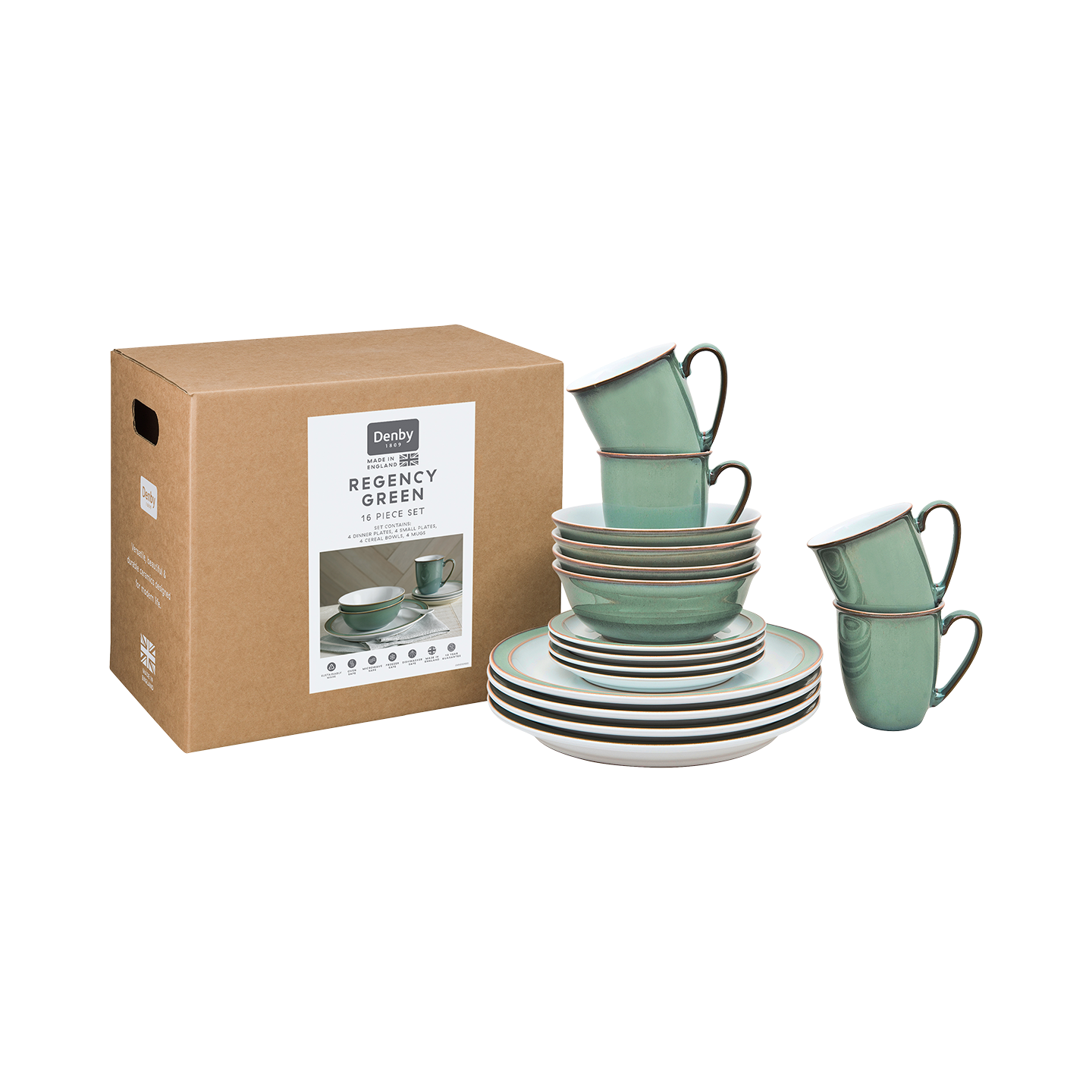 Regency Green 16 Tableware Set