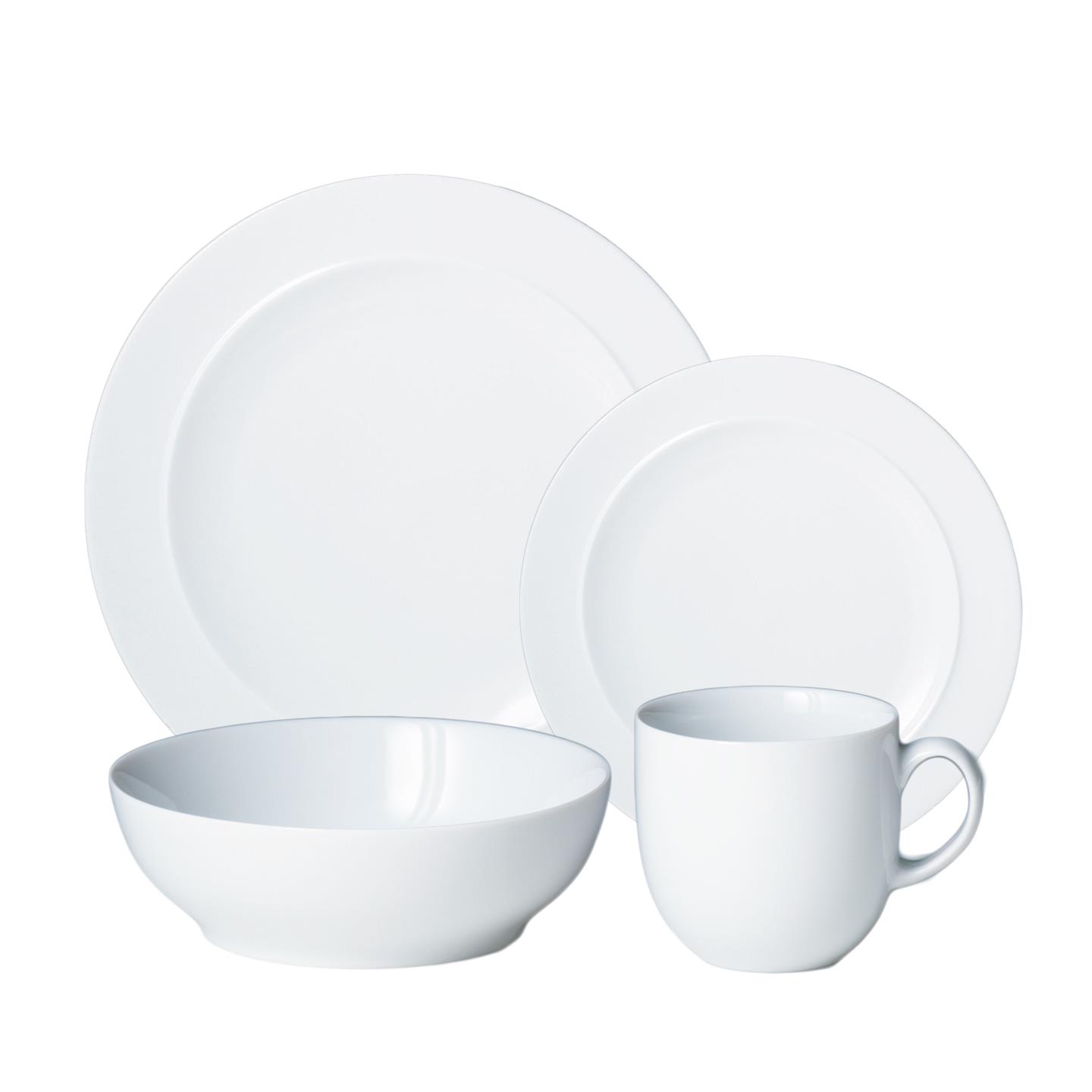 White By Denby 16 Piece Tableware Set-Din/Med/Cb/Sm-Mug (Usa)