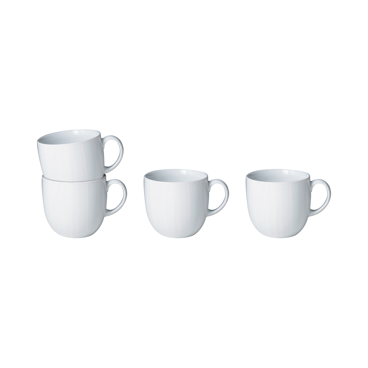White By Denby Small Mugs - Set Of 4