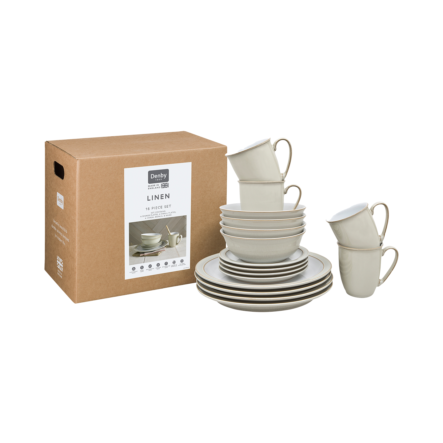 Linen 16 Piece Dinner Set
