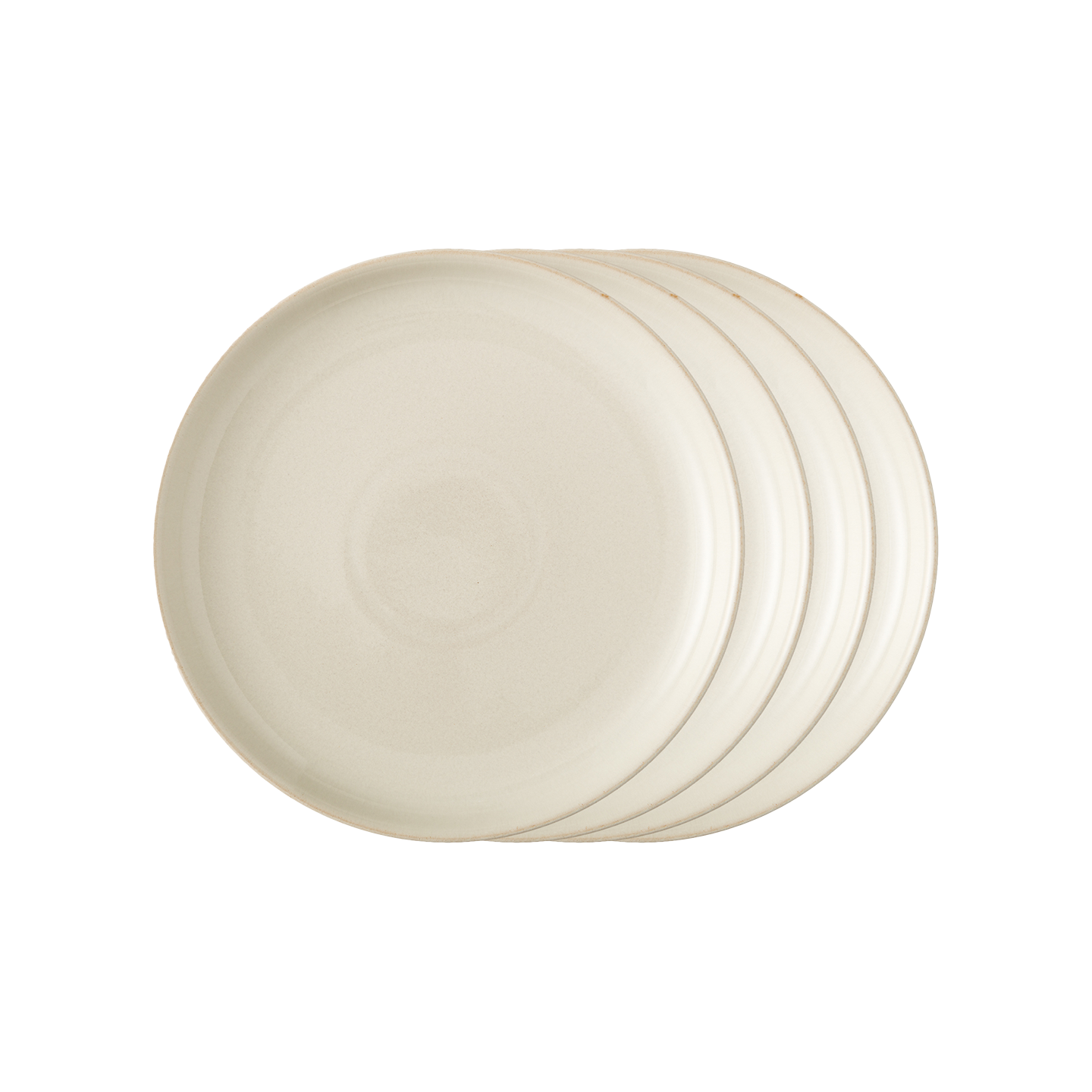 Linen Coupe Medium Plates - Set Of 4