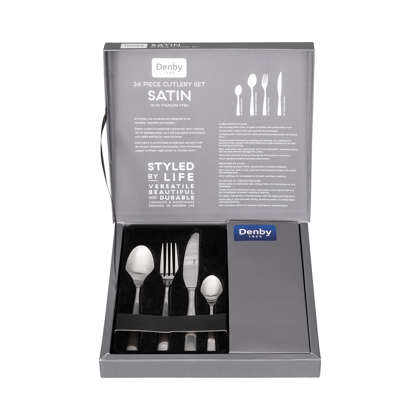 Satin 24 Piece Cutlery Set
