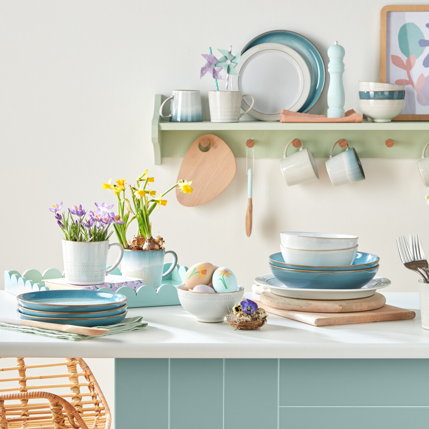 Azure Haze Coupe Dinner Plate