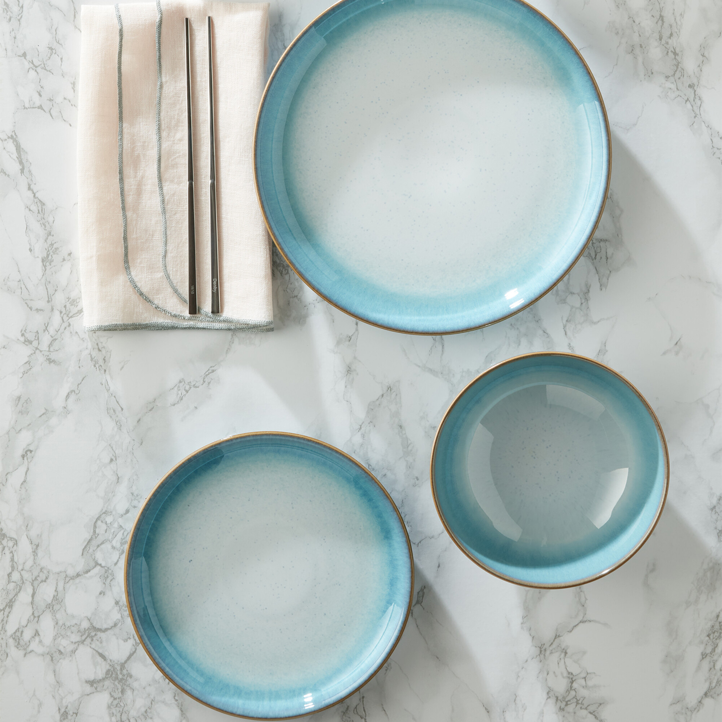 Azure Haze Coupe Dinner Plate