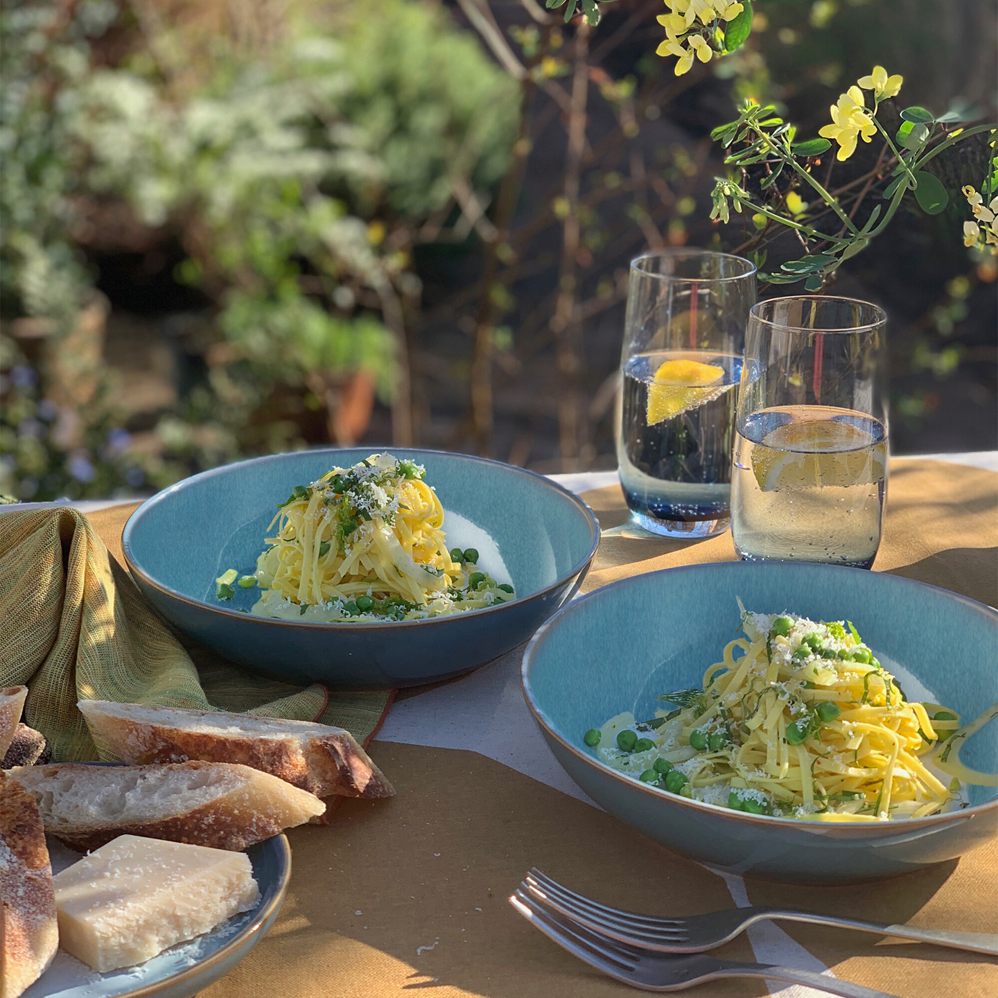 Azure Coupe Pasta Bowls - Set Of 4