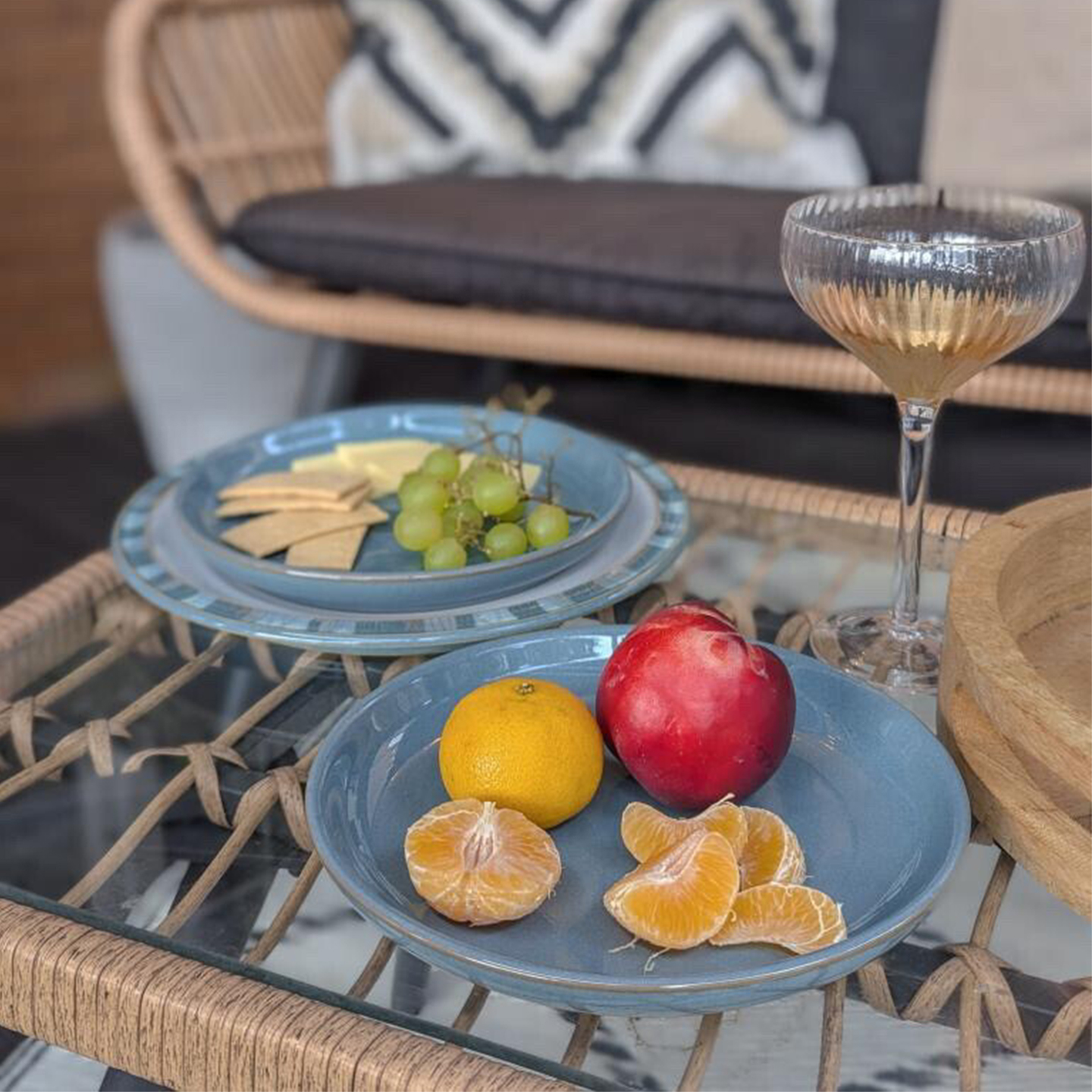 Azure Coupe Dinner Plates - Set Of 4