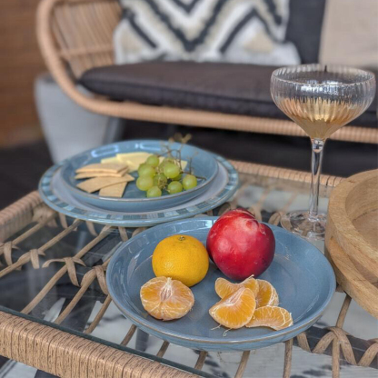 Azure Coupe Dinner Plates - Set Of 4