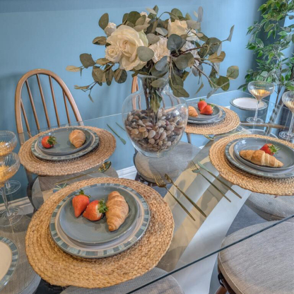 Azure Coupe Dinner Plates - Set Of 4