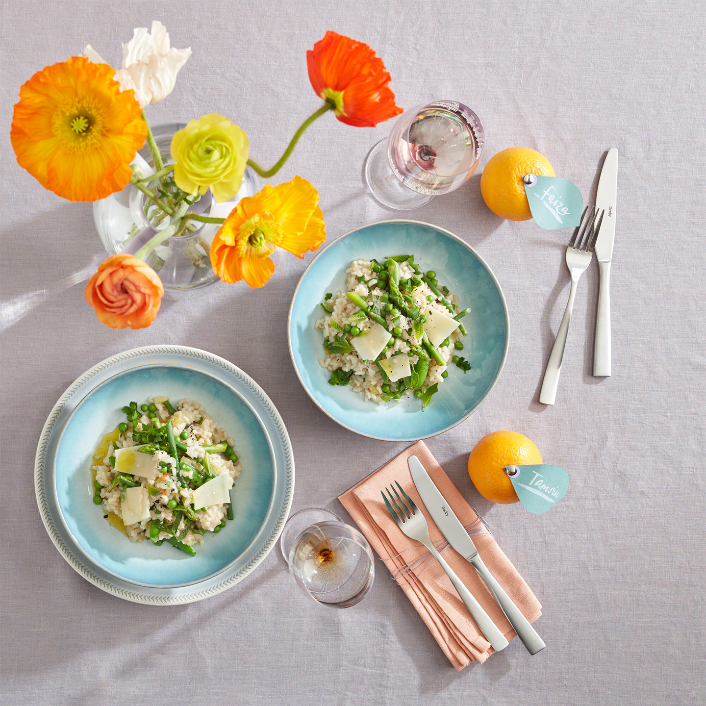 Azure Haze Pasta Bowls - Set Of 4