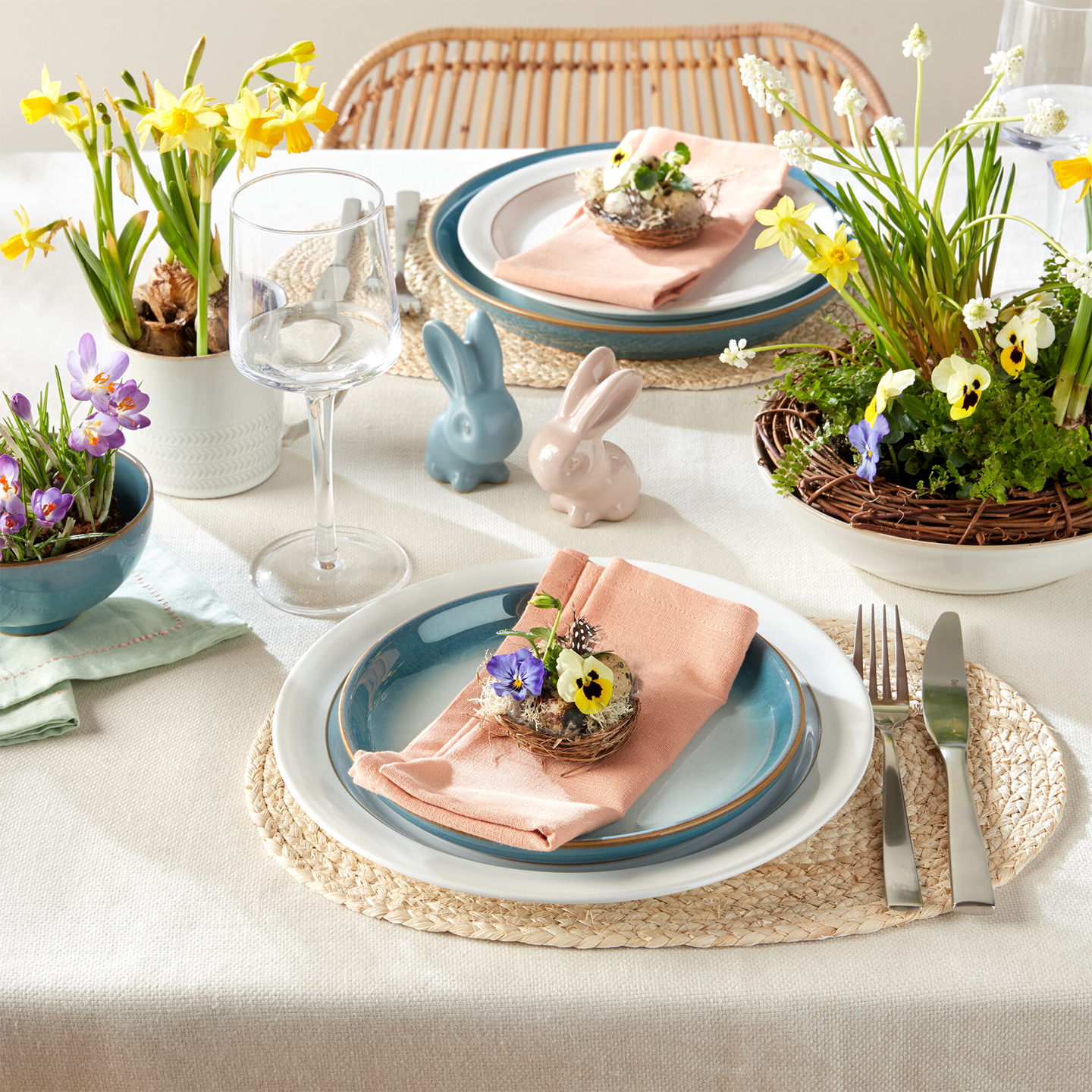 Azure Haze Coupe Medium Plates - Set Of 4