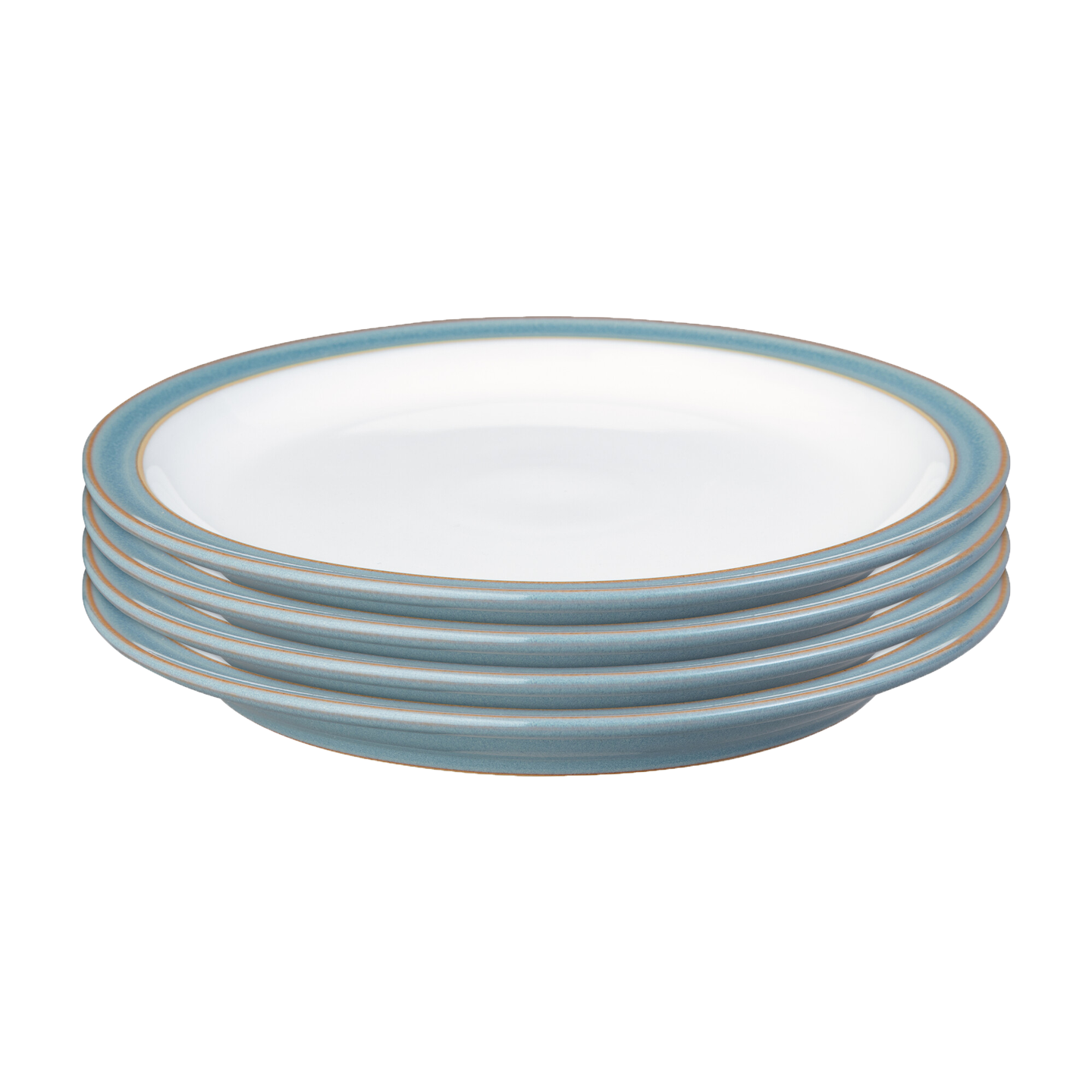 Azure Rimmed Dinner Plates - Set Of 4