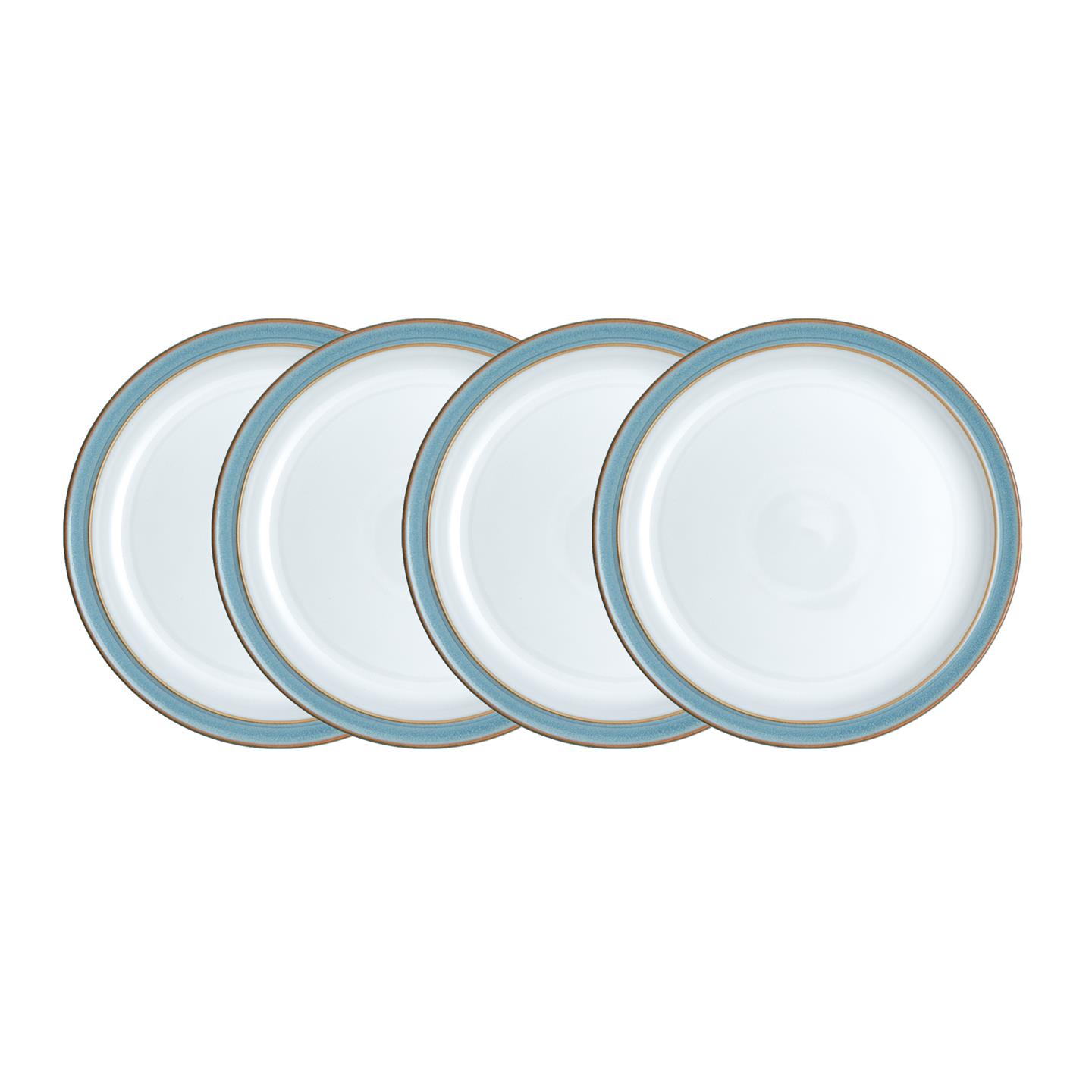 Azure Rimmed Set Of 4 Medium Plates (Usa)