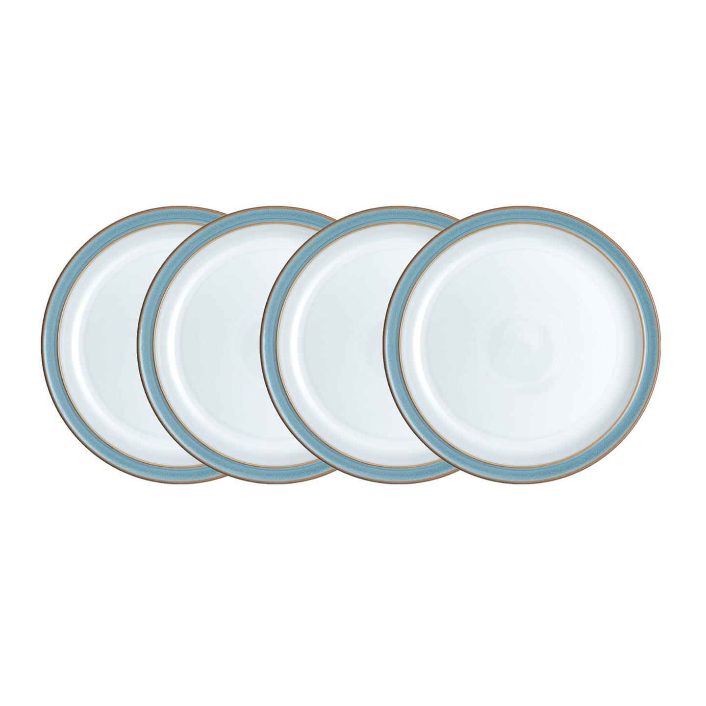 Azure Rimmed Set Of 4 Medium Plates (Usa)