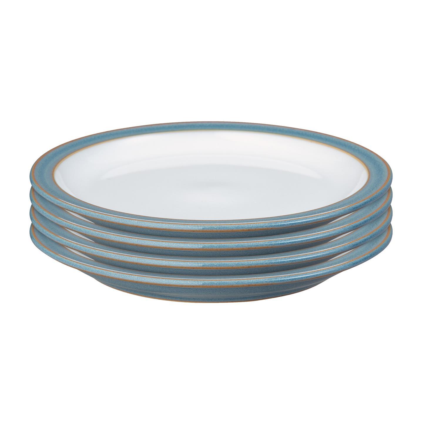 Azure Rimmed Set Of 4 Medium Plates (Usa)