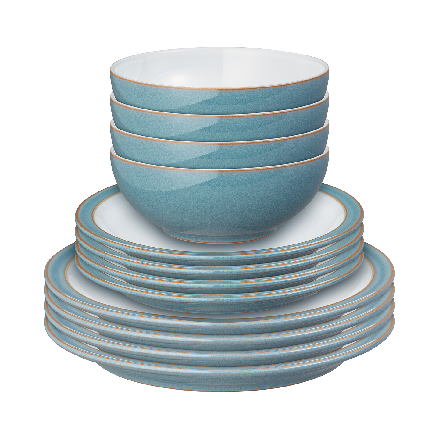 Azure Rimmed 12 Piece Dinner Set