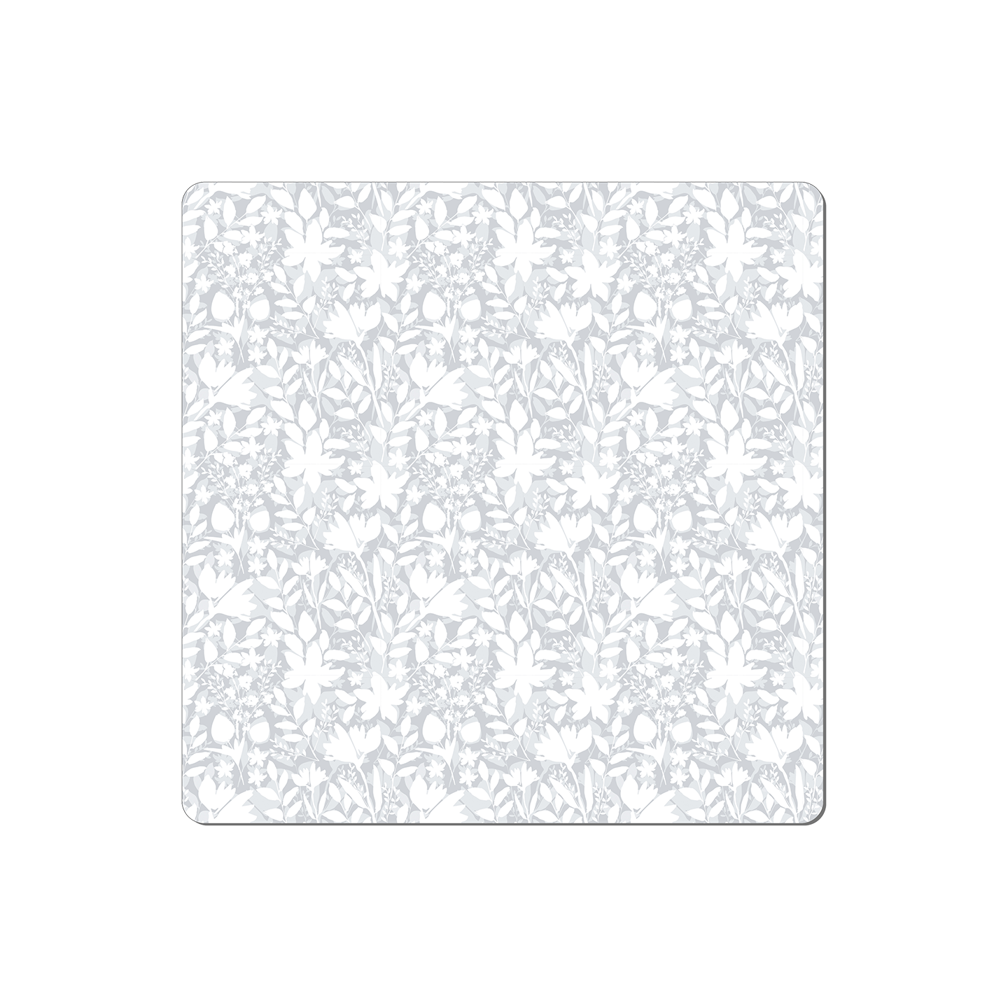 Grey Floral Placemats - Set Of 6