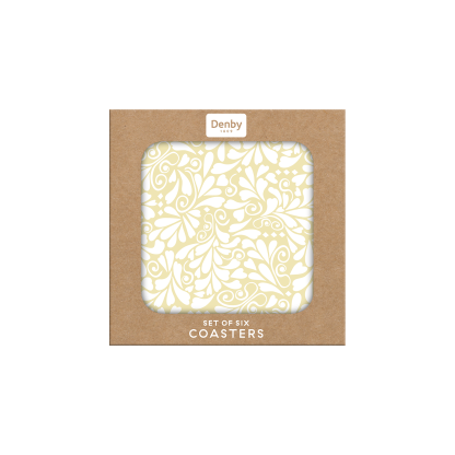 Jasmine Gold Coasters - Set Of 6