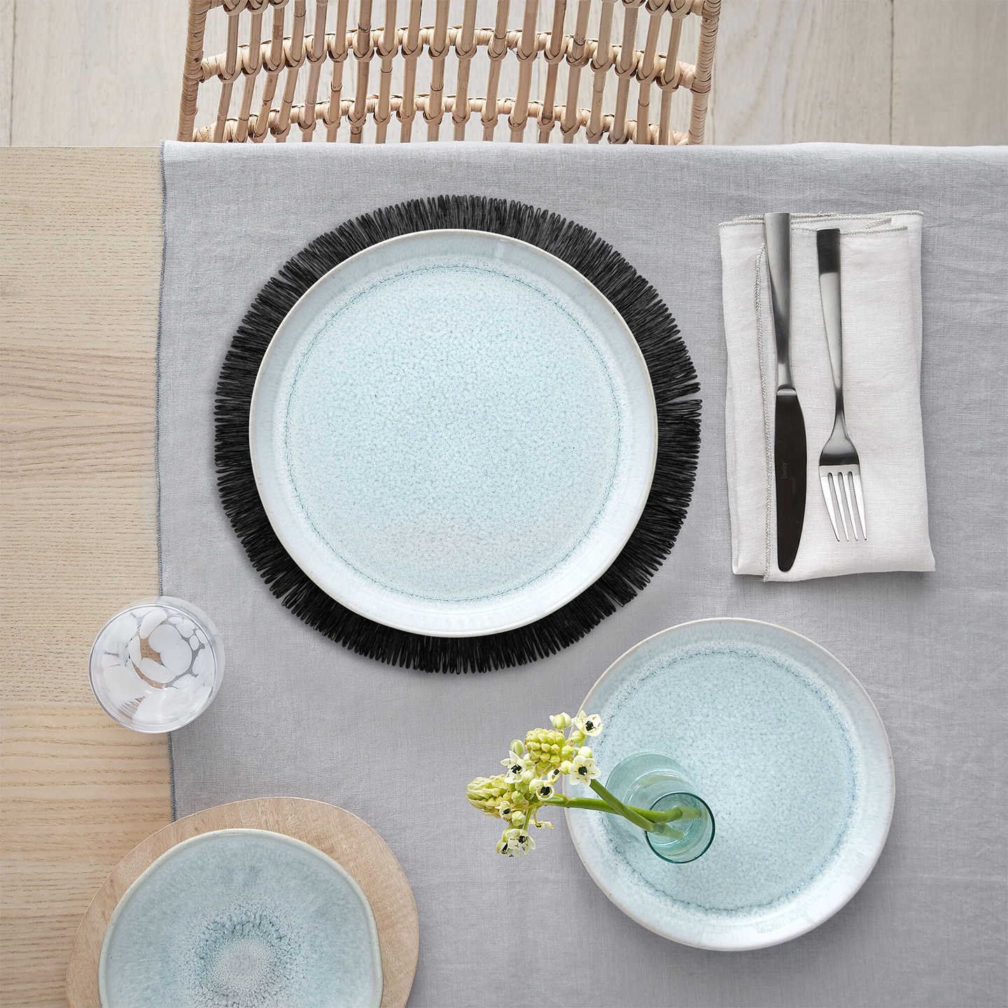 Denby Black Natural Round Set Of 4 Placemats