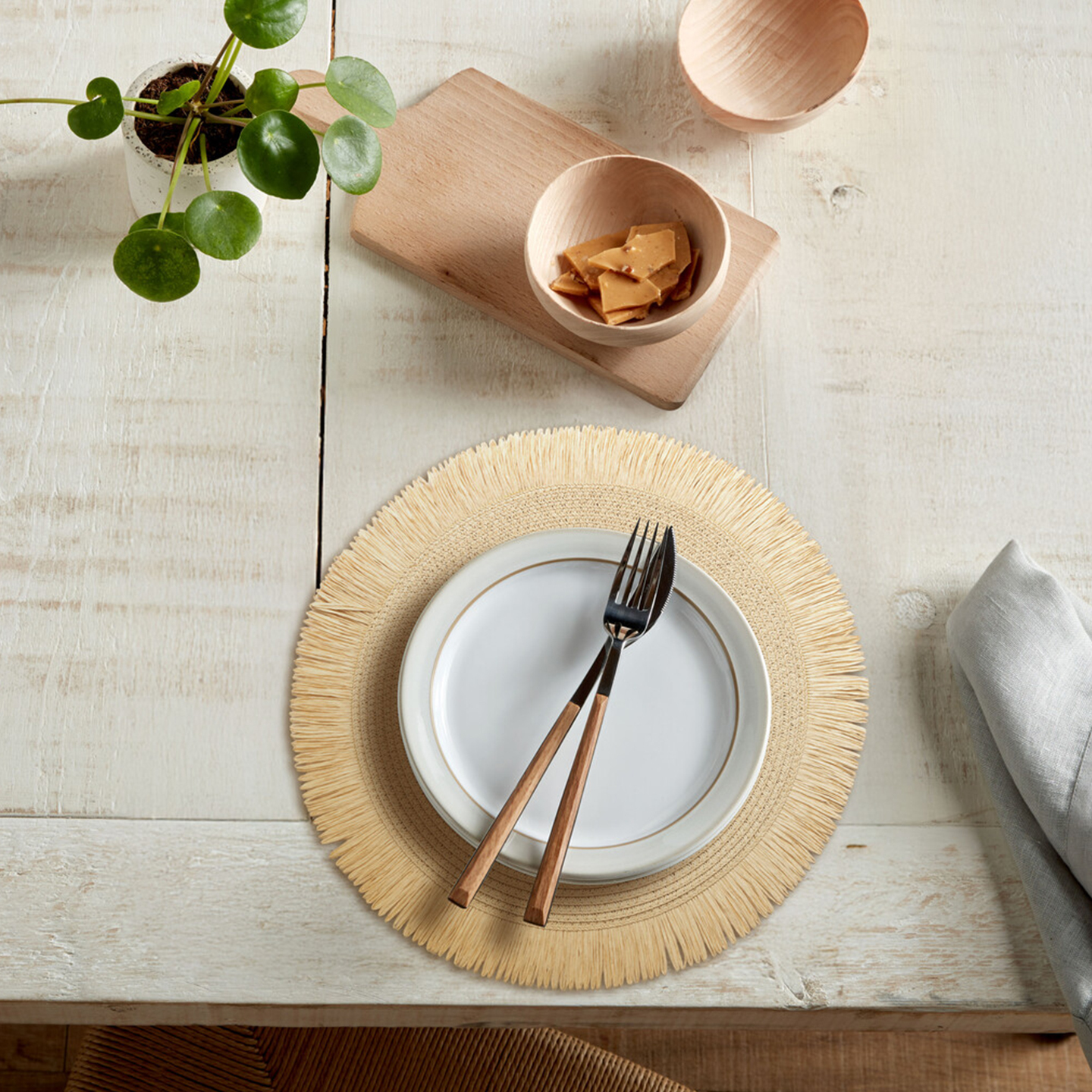 Denby Natural Round Set Of 4 Placemats