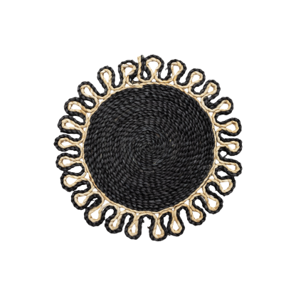 Denby Natural And Black Cornhusk Set Of 2 Placemats