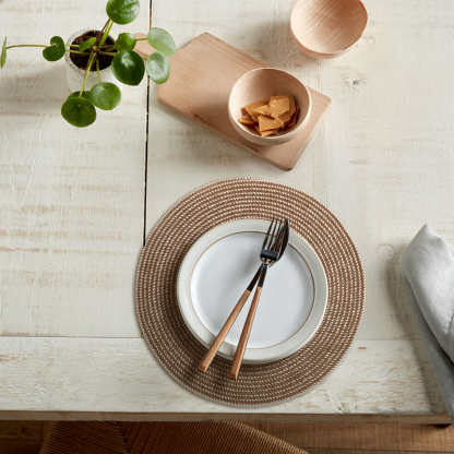 Denby Brown Cotton Set Of 4 Placemats