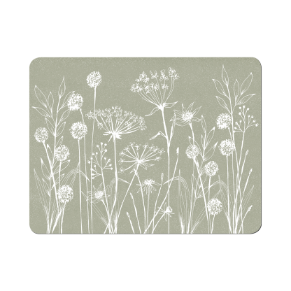 Denby Wild Flowers Sage Green Set Of 6 Placemats
