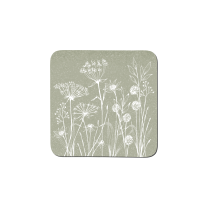 Denby Wild Flowers Sage Green Set Of 6 Coasters