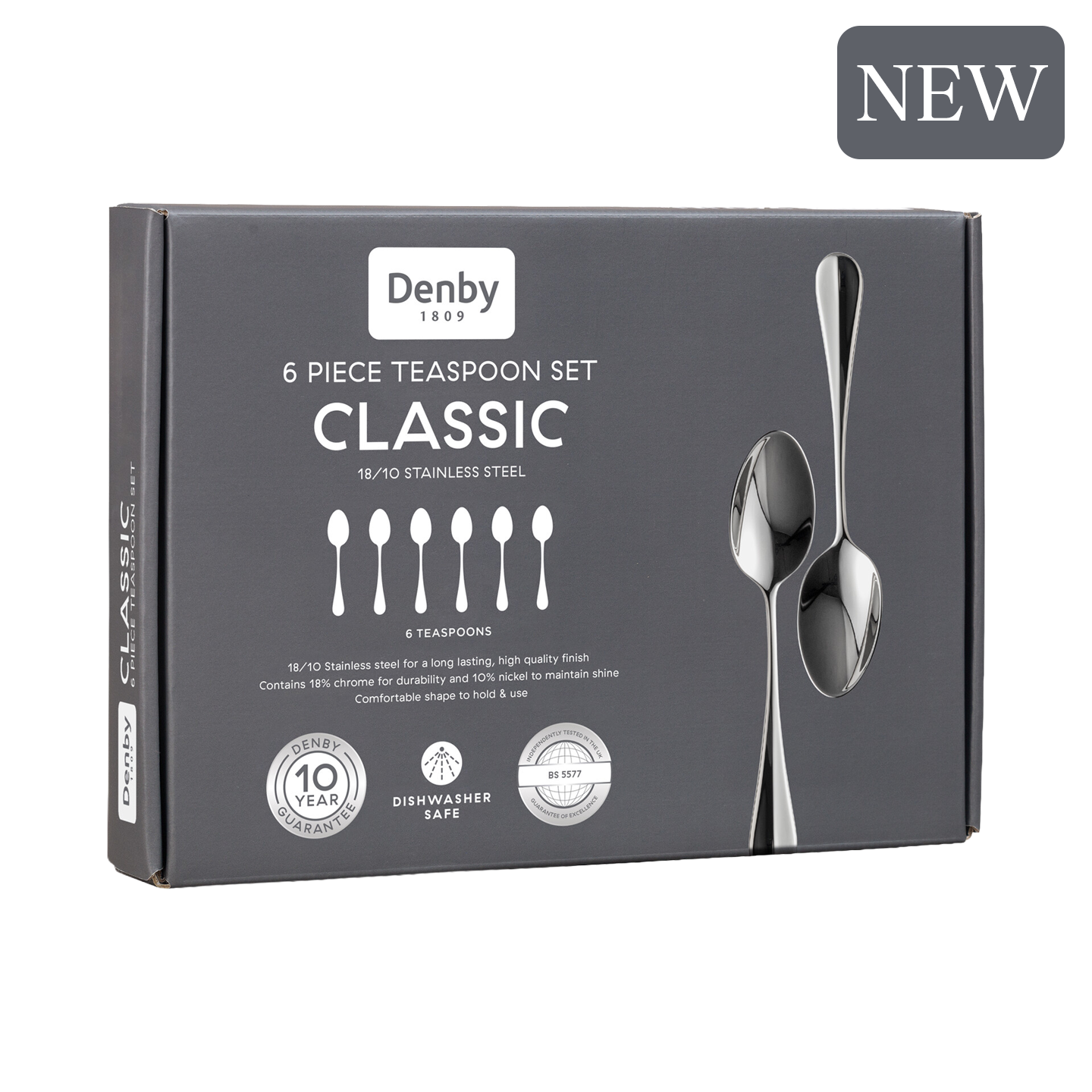 Denby Classic 6 Piece Teaspoon Set