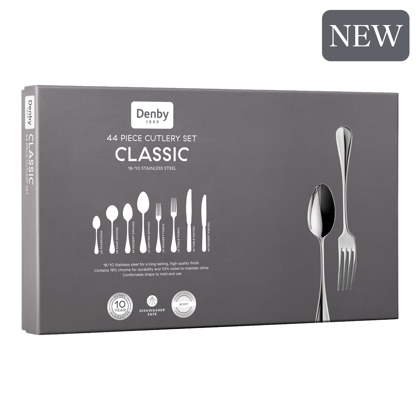 Denby Classic 44 Piece Cutlery Set