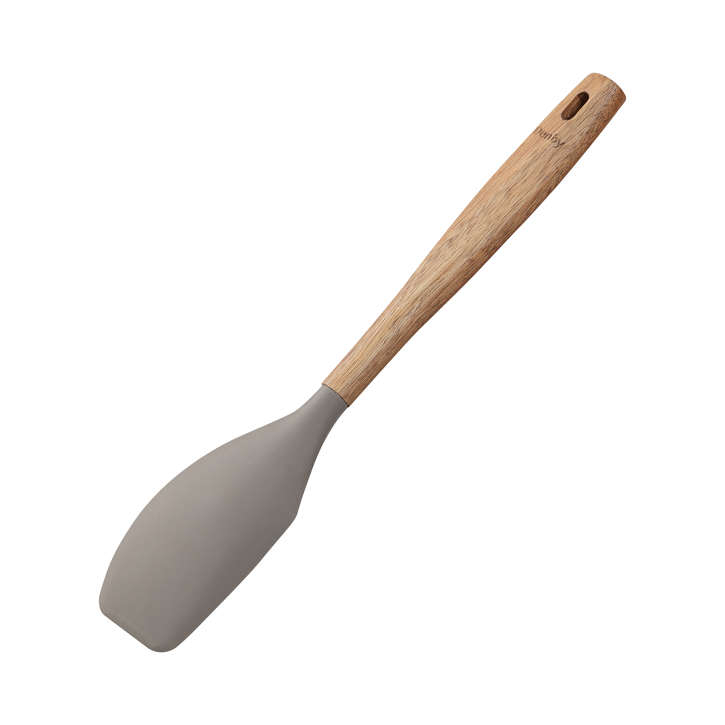 Acacia & Silicone Spatula Grey