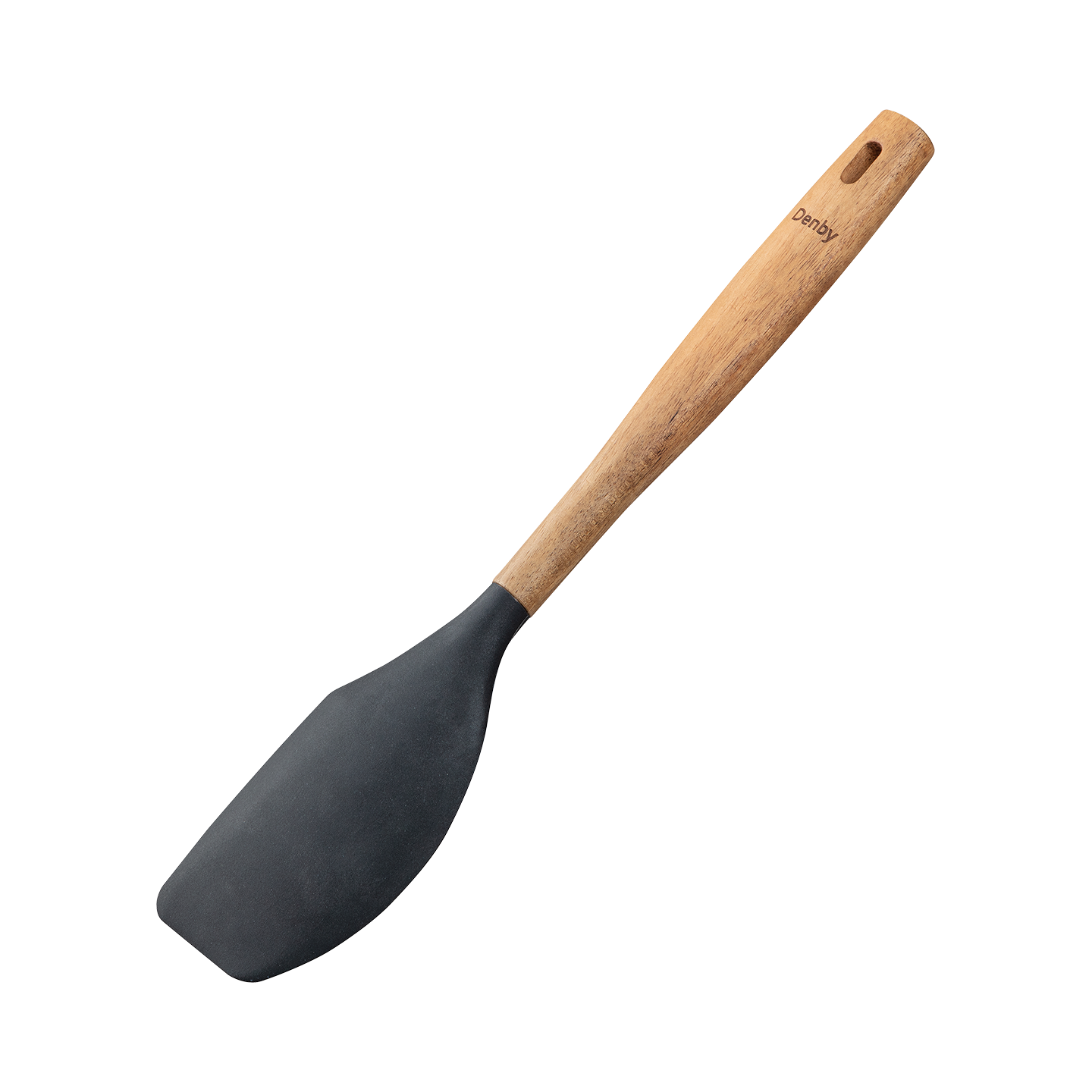 Acacia & Silicone Spatula Black