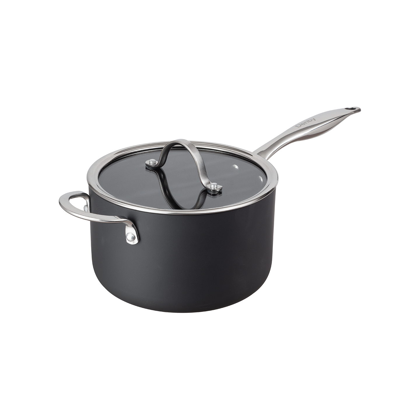 Hard Anodised 20cm Saucepan Induction Base (with lid)