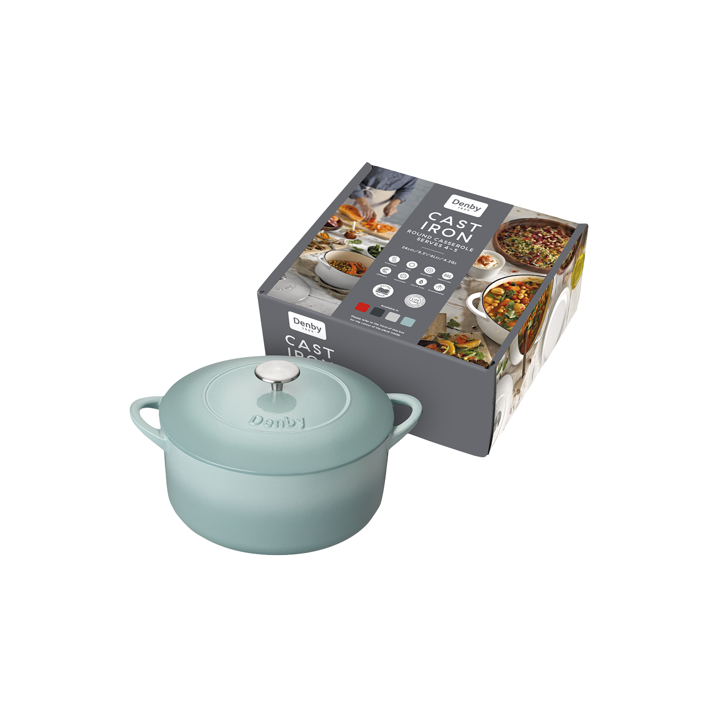 Denby Pavilion Cast Iron 24Cm Round Casserole