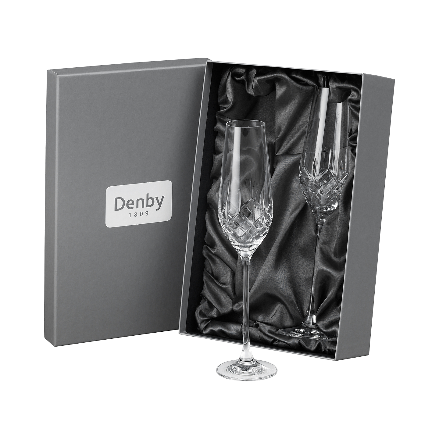 Denby Celeste Leadless Crystal Champagne Flutes - Set Of 2