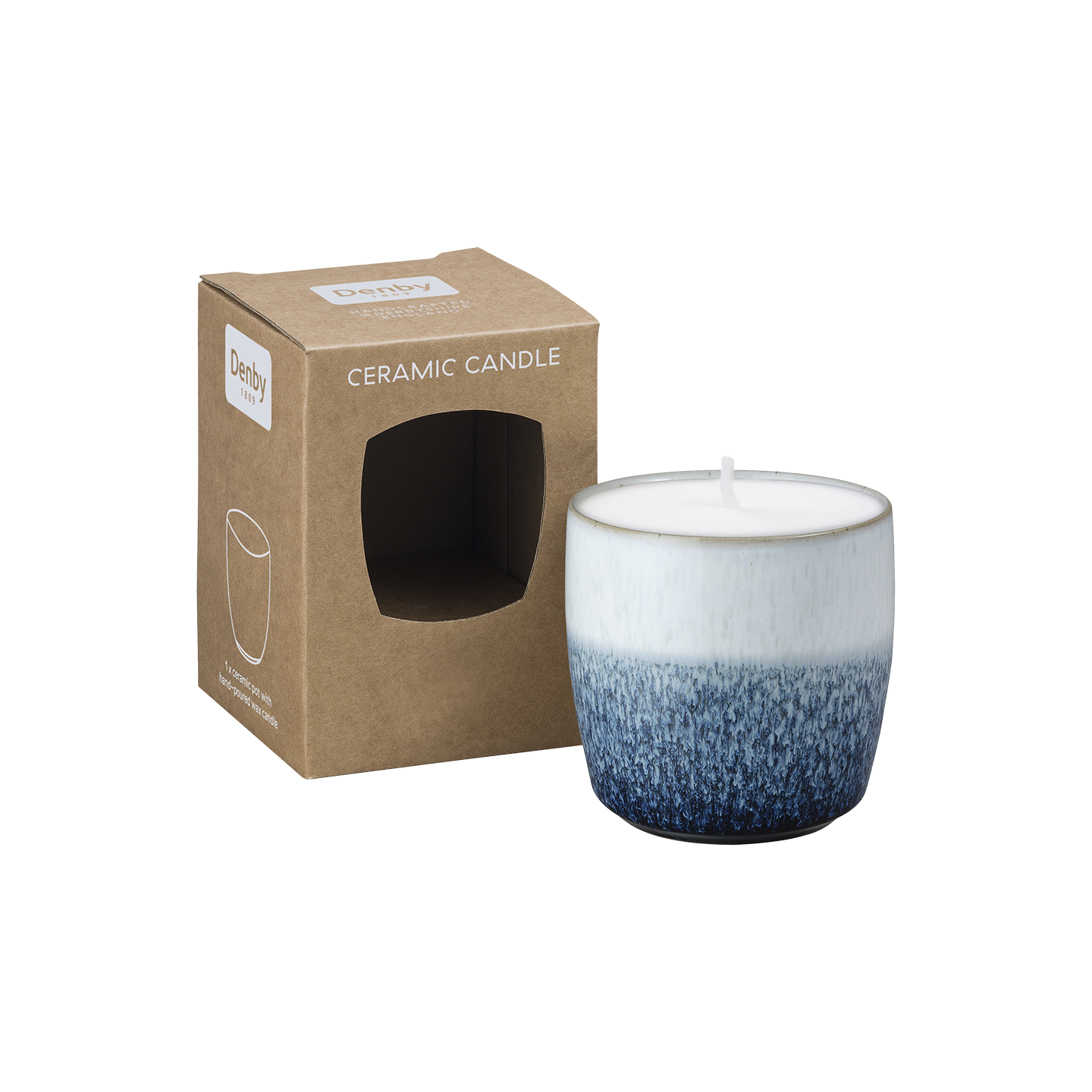 Kiln Blue Ceramic Candle