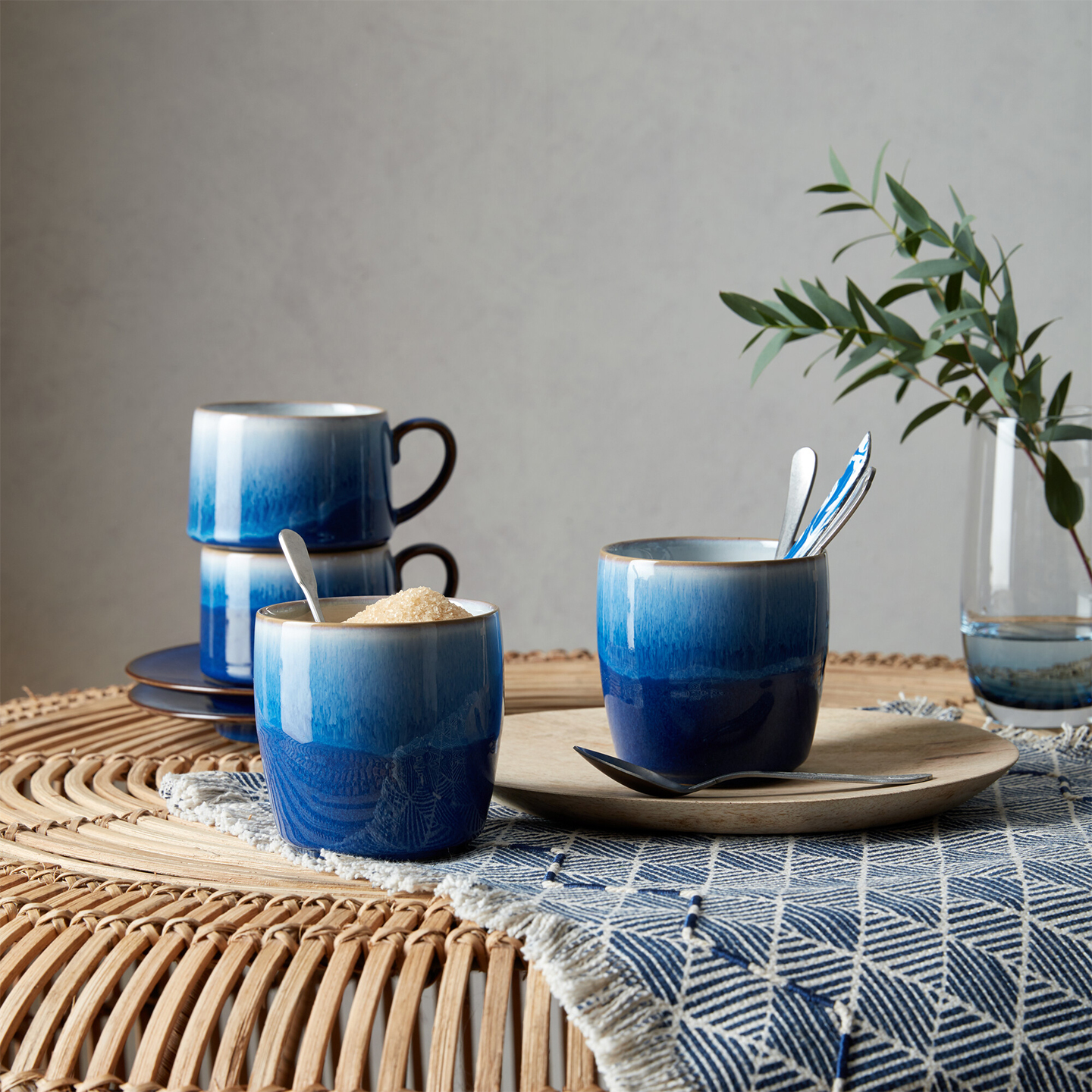 Blue Haze Ceramic Candle Pot