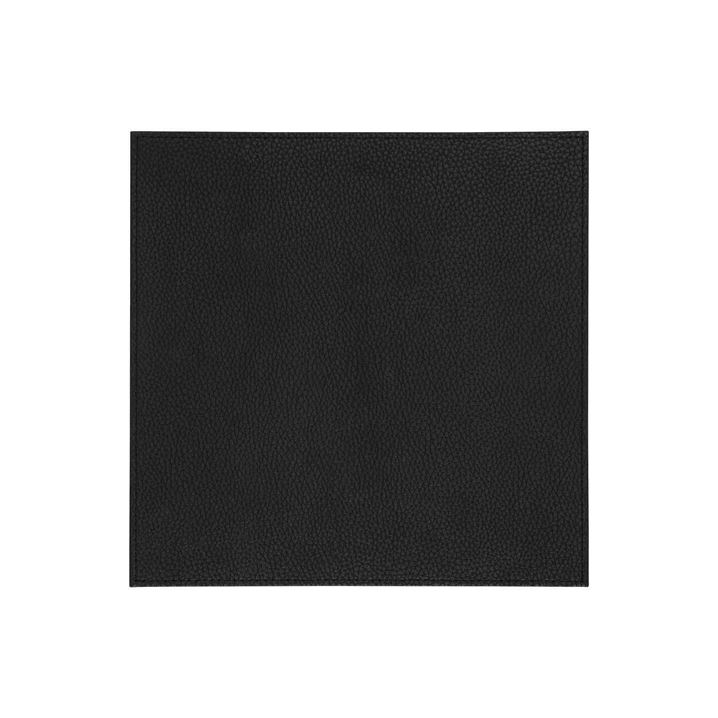 Black Grey Reversable Faux Leather Placemats - Set Of 4