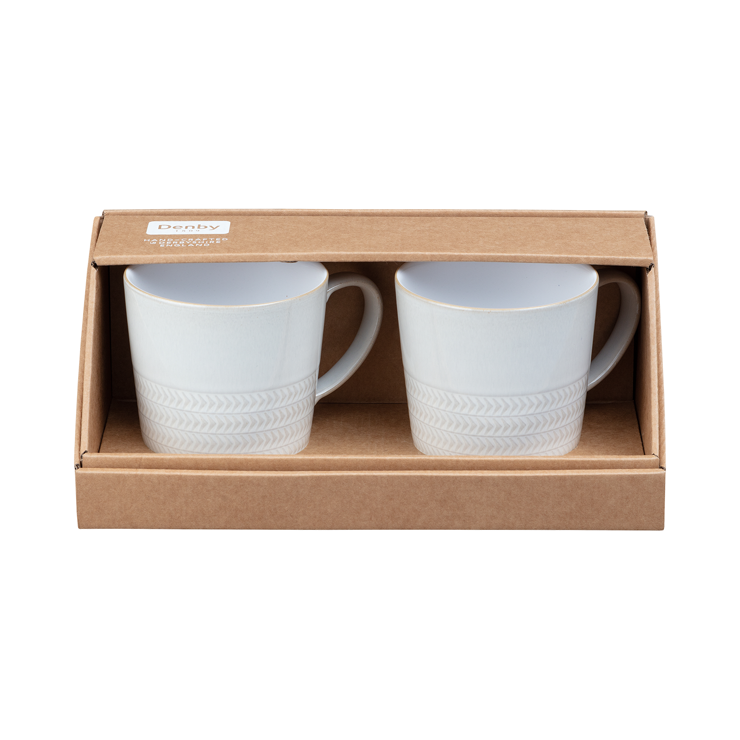 Natural Canvas 2 Textured Mugs Set