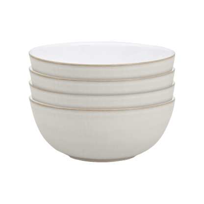 Natural Canvas Cereal Bowls - Set Of 4