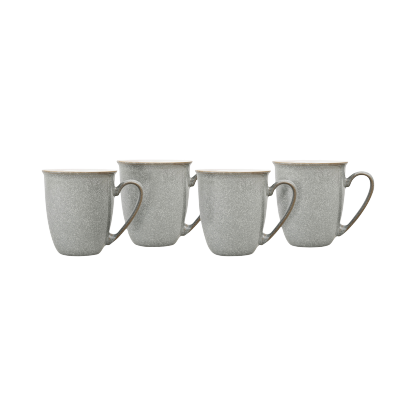 Elements Light Grey Coffee Beaker/Mugs - Set Of 4