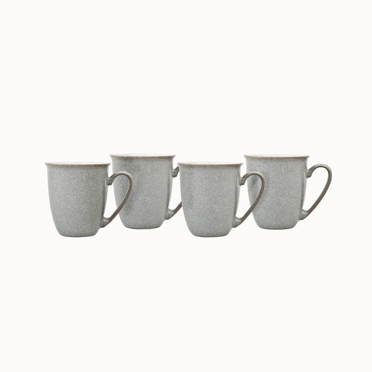 Elements Light Grey Coffee Beaker/Mugs - Set Of 4