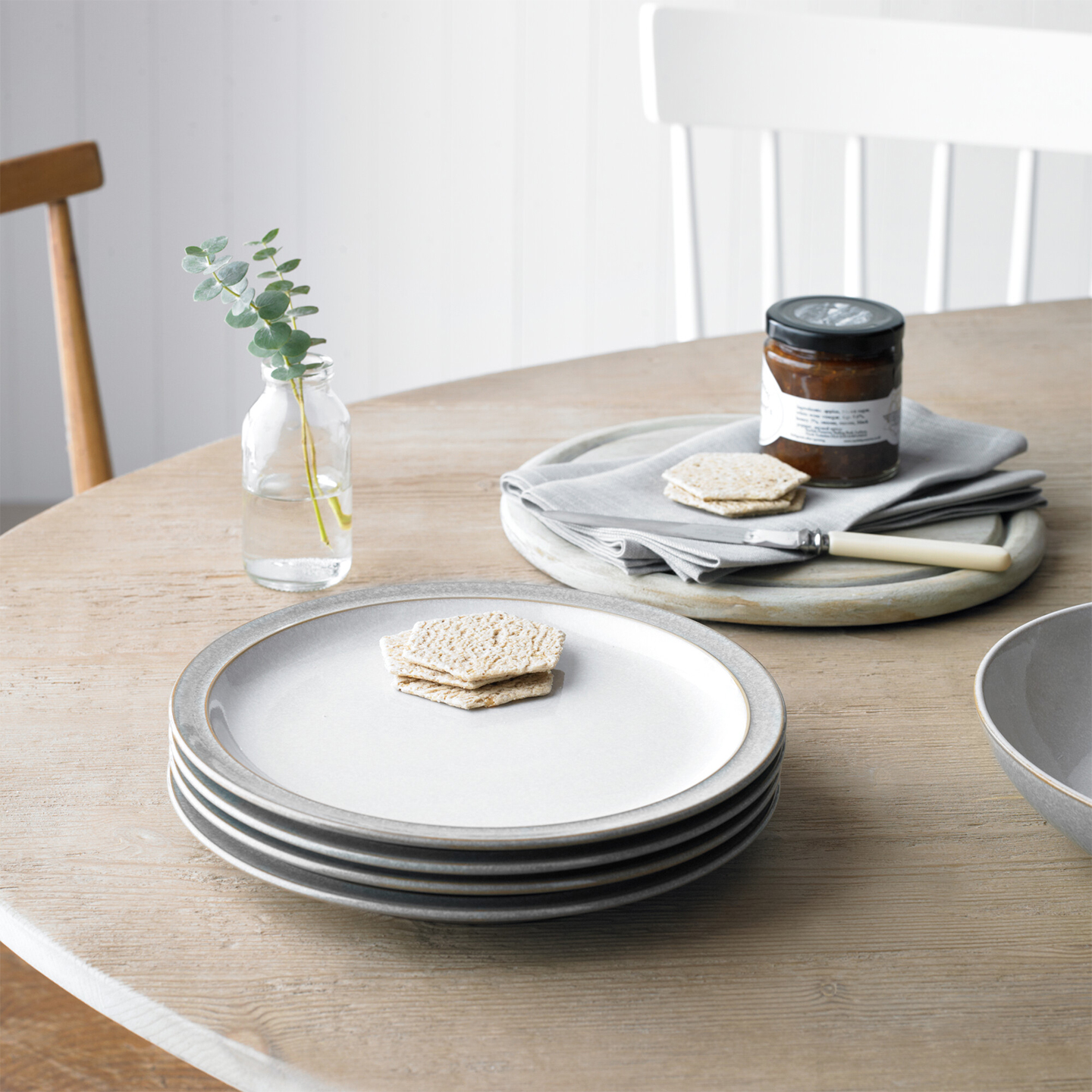 Elements Light Grey Dinner Plates - Set Of 4