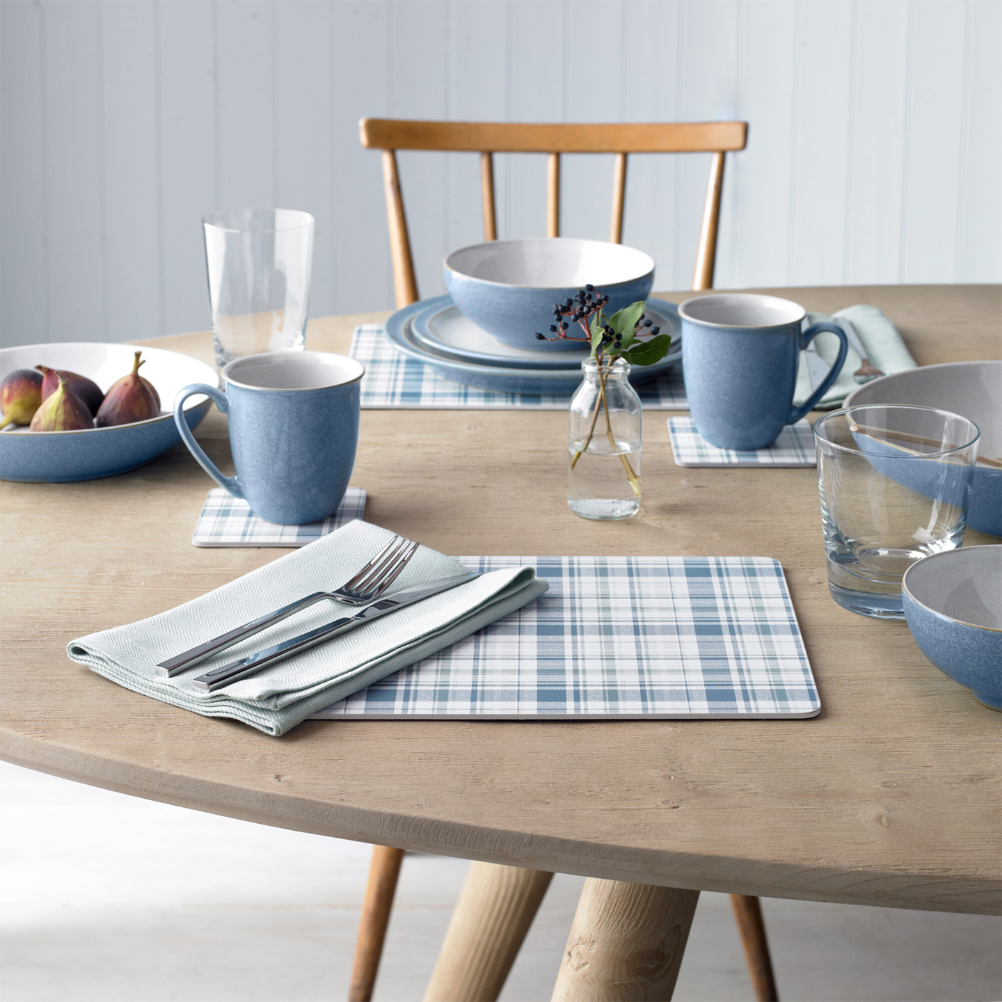 Elements Blue Coffee Beaker/Mugs - Set Of 4