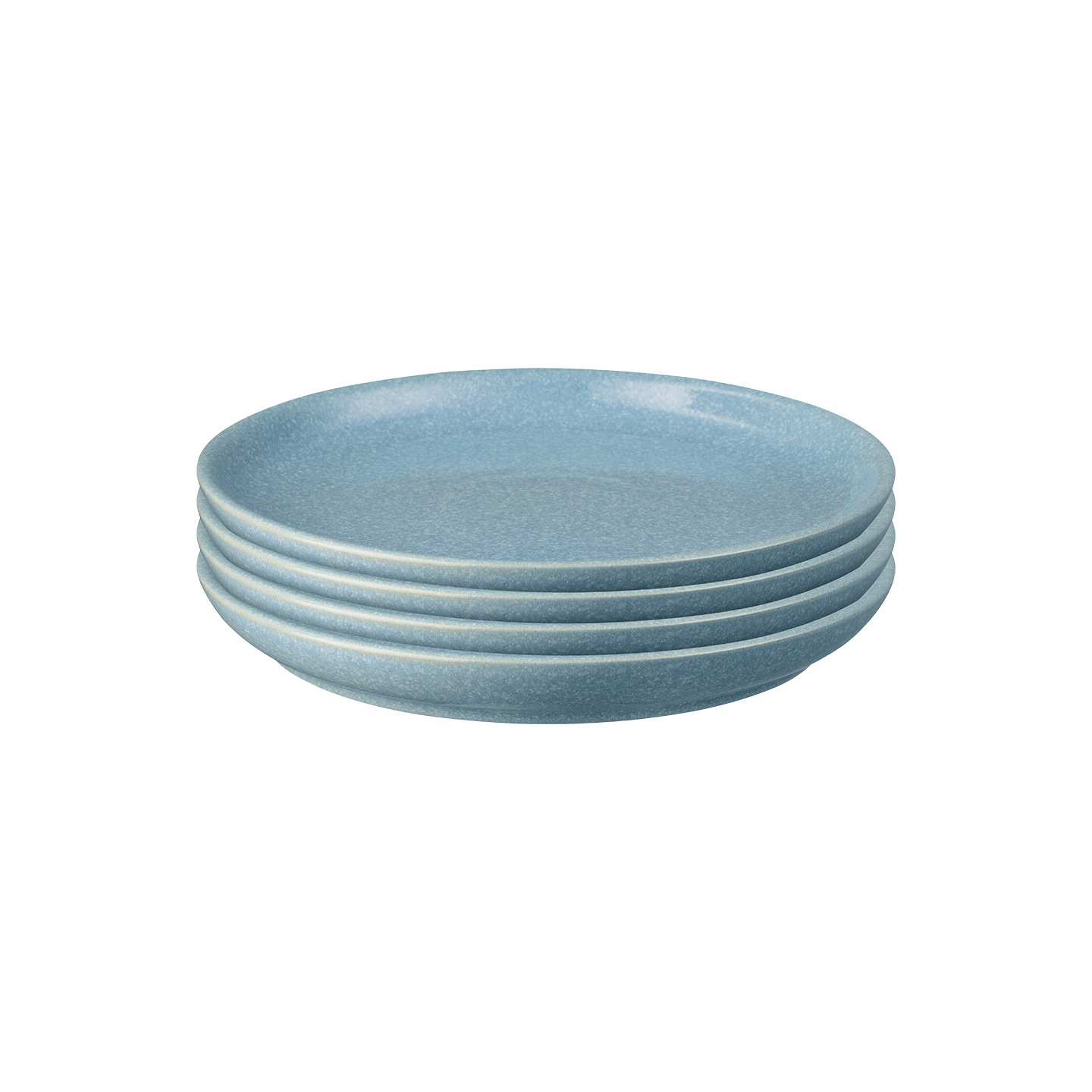 Elements Blue Coupe Medium Plates - Set Of 4