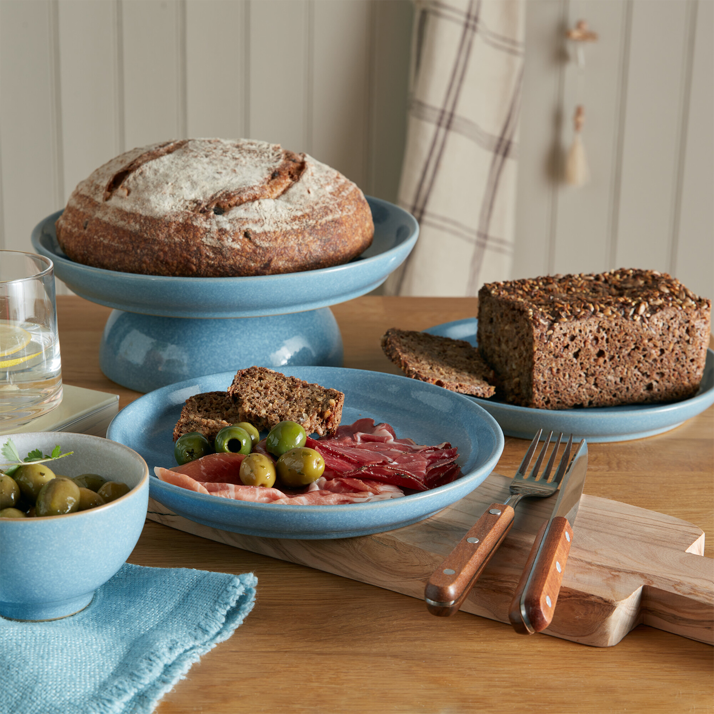 Elements Blue Coupe Dinner Plates - Set Of 4