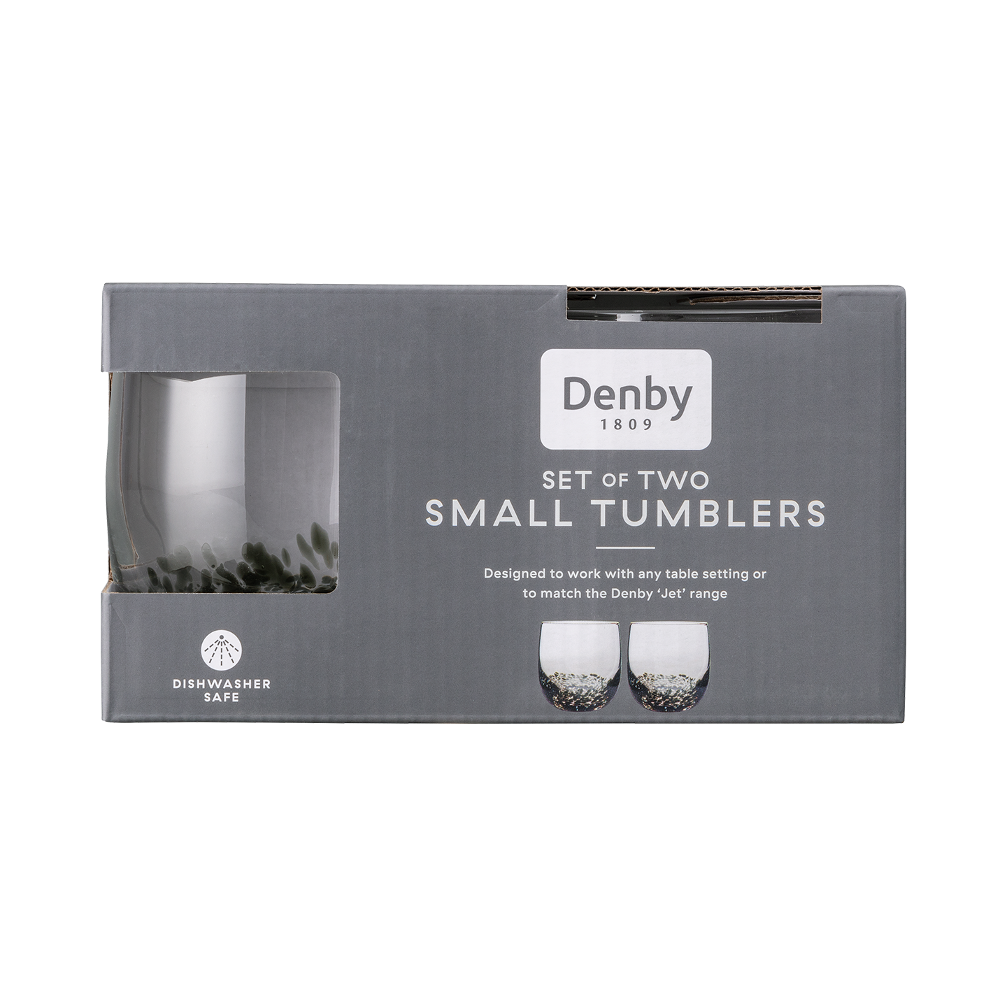 Denby Classic Black Small Tumbler - Set Of 2