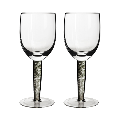 Denby Classic Black Wine Glass Set Of 2