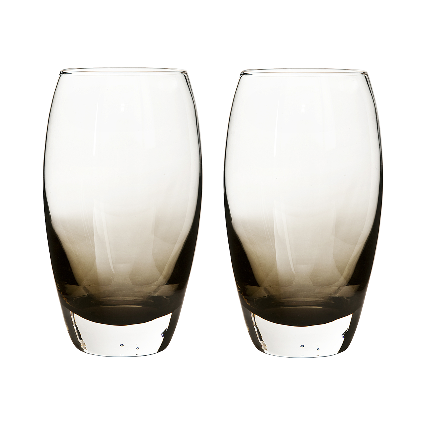 Contemporary Smoked Grey Large Tumblers - Set Of 2